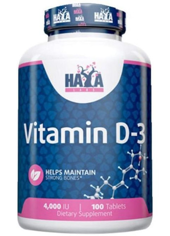 Vitamin D3 4000 IU 100 Tabs Haya Labs (273183554)
