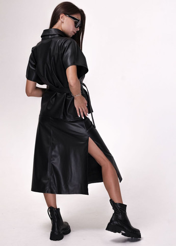 Черная кэжуал юбка кожаная red exp. черная RED EXP.