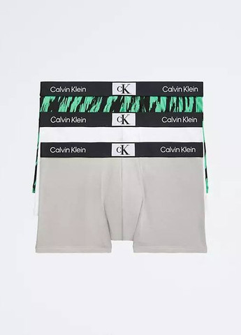 Три пары хлопчатобумажных эластичных плавок с низкой посадкой Calvin Klein (269462523)