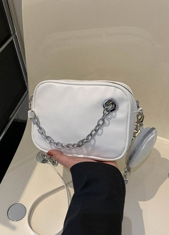 Женская классическая сумка 6550 кросс-боди через плечо белая No Brand (276070761)
