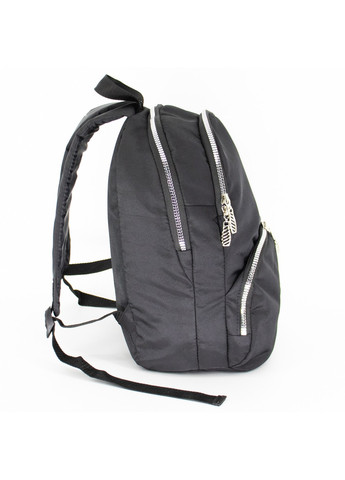 Молодежный черный рюкзак для девушек и женщин износостойкий повседневный из прочной ткани No Brand (258591259)