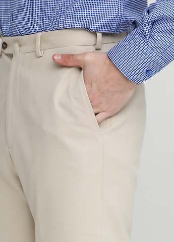 Светло-бежевые кэжуал демисезонные брюки Depadova