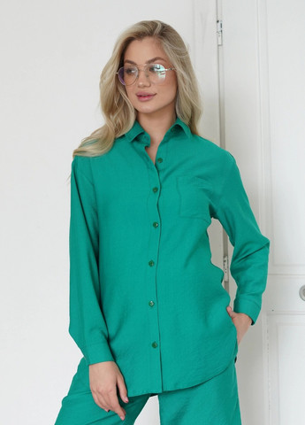 Бавовняний костюм для вагітних та годуючих з шортиками з легкої та ніжної тканини зелений To Be (259346222)