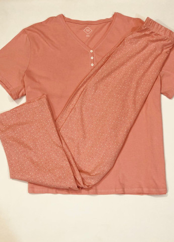 Рожева всесезон жіноча піжама з бавовни. гарний розмір футболка + штани Tex