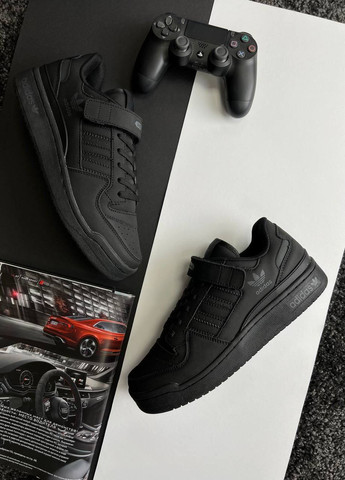 Чорні Осінні кросівки чоловічі, вьетнам adidas Forum 84 Low Black Matte