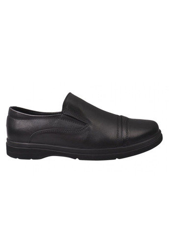 Черные туфли мужские из натуральной кожи, на низком ходу, цвет черный, украина Vadrus