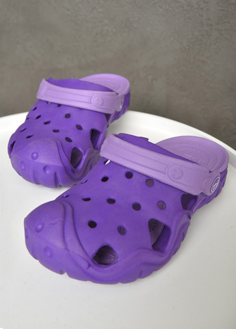 Кроксы детские для мальчика фиолетового цвета Let's Shop (258319419)