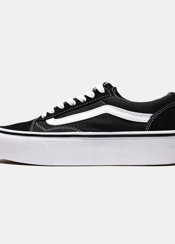 Черные всесезонные кроссовки унисекс, вьетнам Vans Old Skool Black/White Platform