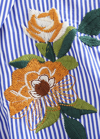 Синіти жіноча блуза з вишивкою flowers FS