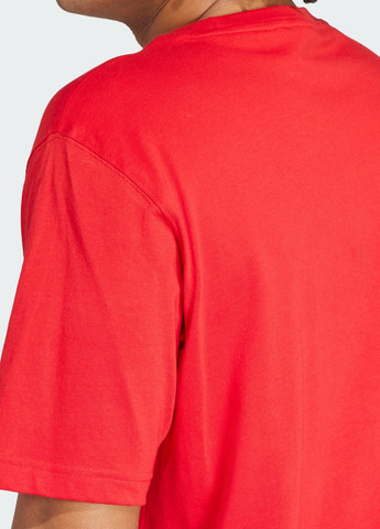 Красная футболка adicolor trefoil adidas
