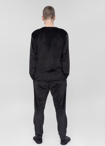 Костюм чоловічий домашній велюровий кофта зі штанами Чорний Maybel (257062716)