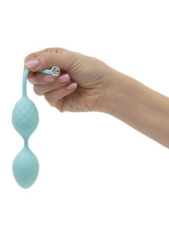 Роскошные вагинальные шарики - Frisky Teal с кристаллом, диаметр 3,2см, вес 49-75гр Pillow Talk (276388931)