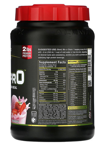 Протеїн Hexapro High-Protein Lean Meal 907 g (Strawberry) ALLMAX Nutrition (260620038)