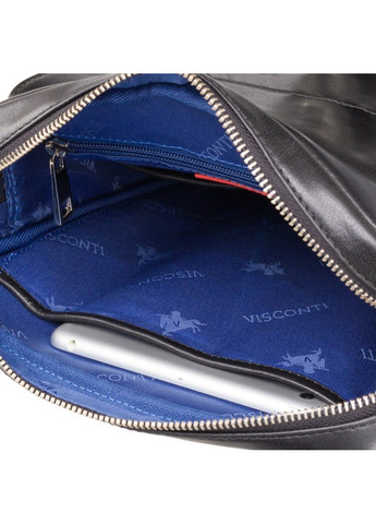 Чоловіча шкіряна сумка з RFID захистом ML36 Vesper A5 (Black) Visconti (262086576)