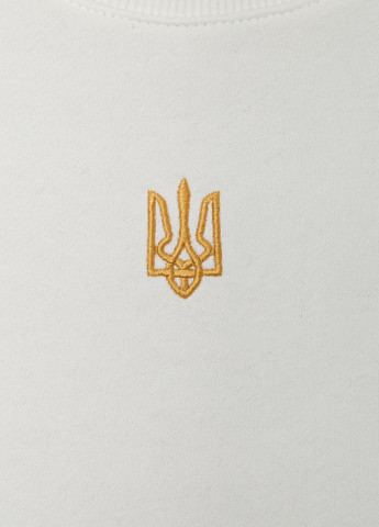 Женский свитшот с вышивкой "Тризуб класичний" белый Мальви - Свободный крой украинская символика белый кэжуал футер - (257591703)