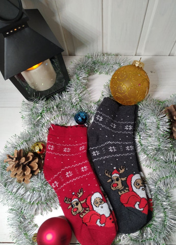Набір жіночих новорічних шкарпеток Санта і Олені №1 ароматизовані No Brand (256566142)