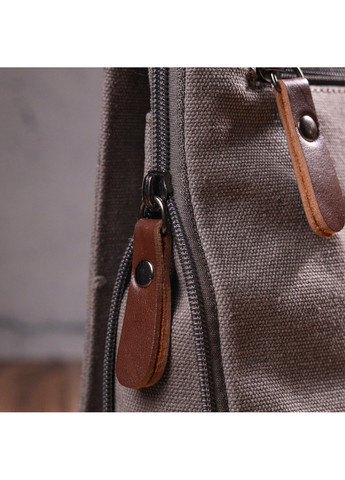 Практичная вертикальная мужская сумка из текстиля 21266 Серая Vintage (258286231)