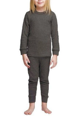 Комплект набор детское термобелье термоодежда костюм кофта кальсоны для холодной погоды рост 152 (475380-Prob) Серый Unbranded (266701512)