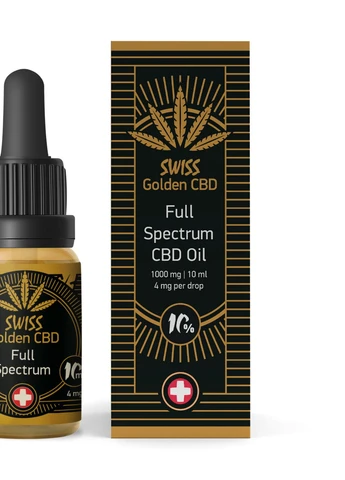 Олія КБД Медична Олія КБД CBD олія 1000 мг 10 мл Swiss Golden CBD Олія канабіс Масло з канабісом Neurogan (259906499)