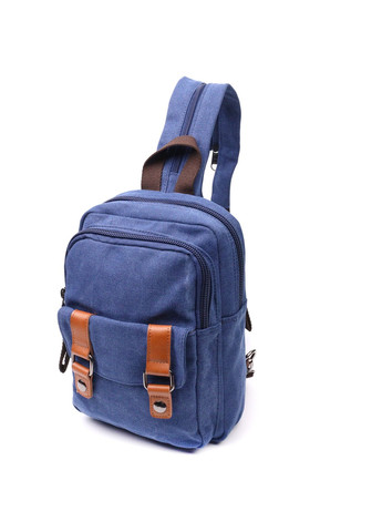 Универсальная сумка-рюкзак с двумя отделениями из плотного текстиля 22165 Синий Vintage (267925304)