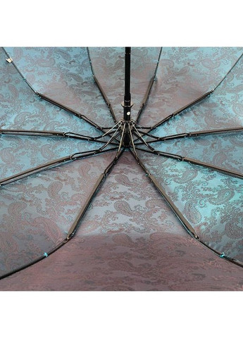 Зонт полуавтомат женский M524 жаккардовый на 9 спиц Бирюзовый Bellissimo (268548096)