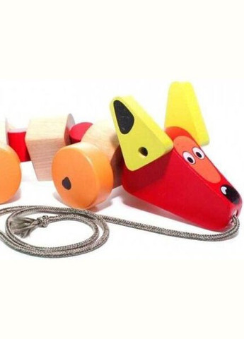 Деревянная игрушка "Такса каталка" цвет разноцветный ЦБ-00013522 Cubika (259466643)
