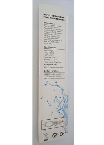 Термометр кухонний цифровий кулінарний, електронний щуп з дисплеєм ТР 300 No Brand (259639839)