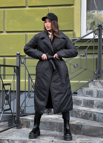 Черная женская двухсторонняя куртка плащевка No Brand