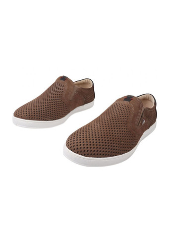 Бежевые мокасины мужские из натуральной кожи (нубук), на низком ходу, цвет визон, Maxus Shoes