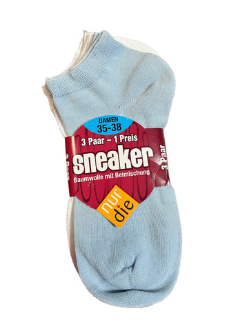 Жіночі короткі шкарпетки 3 пари р. 39-42 Рожевий/Блакитний/Бежевий Nur Die (278033419)