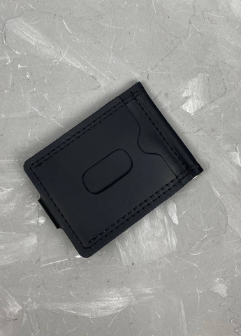 Чоловічий чорний затискач для грошей утримувач для карток Port black + No Brand (258430129)
