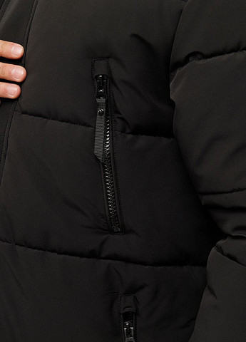 Черная зимняя мужская куртка удлиненная цвет черный цб-00220374 K.F.G.L.