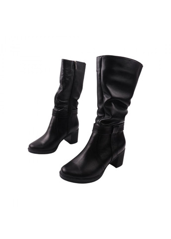 сапоги женские черные натуральная кожа SAVIO