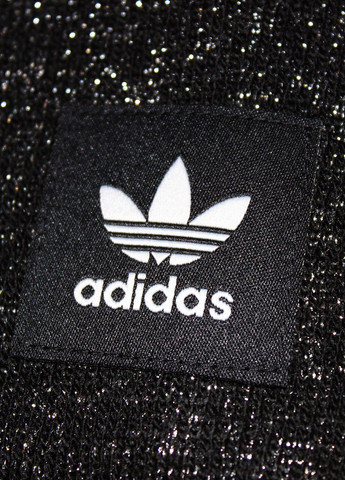 Шапка унісекс з бльосками Adidas Originals adicolor cuff knit glitter beanie hat h35541 black silver (269266665)