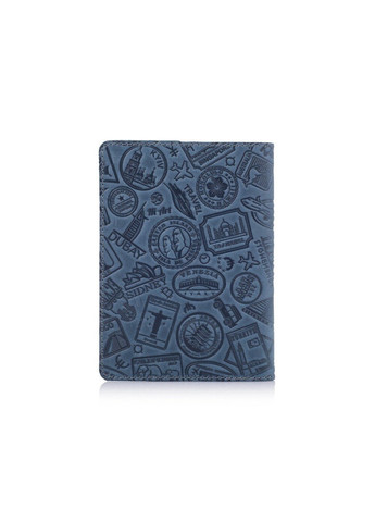 Обкладинка для паспорта зі шкіри синя HiArt PC-02 Let's Go Travel Синій Hi Art (268371586)