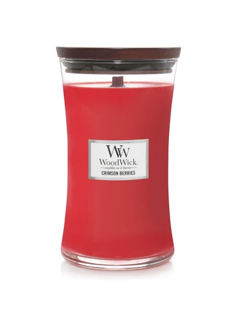 Ароматична свічка з нотами різдвяних ягід Large Crimson Berries 609 г WoodWick (258333912)