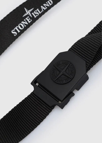 Текстильный ремень с логотипом - Stone Island Black Unisex - 110 cm. No Brand ремень stone island (272798698)