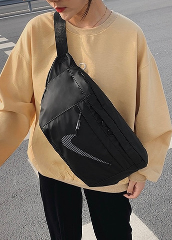 Бананка большая Nike поясная сумка найк 1704 черная No Brand (259937807)