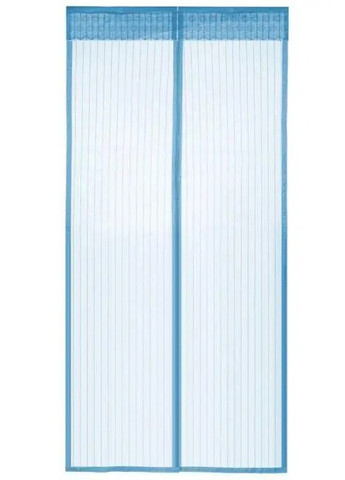 Антимоскитная сетка на магнитах 210*100 см дверная антимоскитная шторка Голубая Led (259301281)