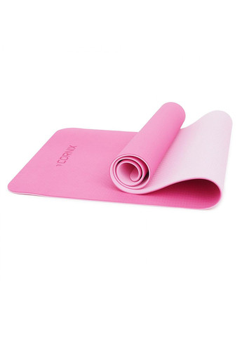 Килимок спортивний Cornix TPE 183 x 61 x 0.6 см для йоги та фітнесу XR-0005 Pink/Rose No Brand (258301992)