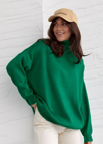 Зеленый свитер оверсайз зеленый No Brand