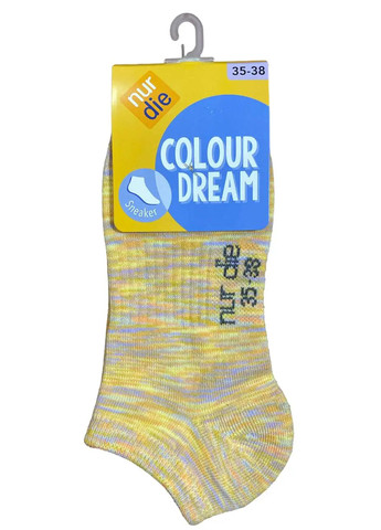 Жіночі кольорові шкарпетки р. 35-38 Жовтий Nur Die (277988626)