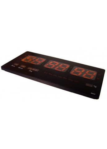Настінний електронний LED годинник з календарем і термометром 4622 46х22 см VST (258412887)