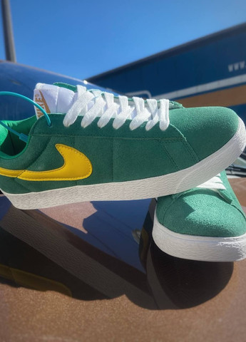 Зеленые демисезонные кросовки реплика blazer low pro green Vakko