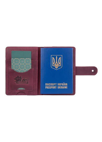 Обкладинка для паспорта зі шкіри «Discoveries» PB-02/1 Shabby Alga Темно-зелений Hi Art (268371803)
