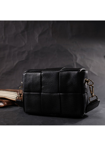 Класична вечірня сумка для жінок з палітурками з натуральної шкіри 22313 Чорна Vintage (276457647)