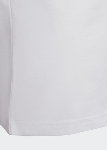 Біла демісезонна футболка essentials linear logo cotton adidas