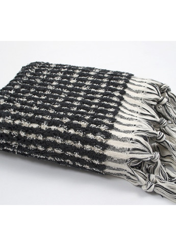 Barine полотенце - curly bath towel ecru-black кремово-черный 90*170 орнамент черный производство - Турция