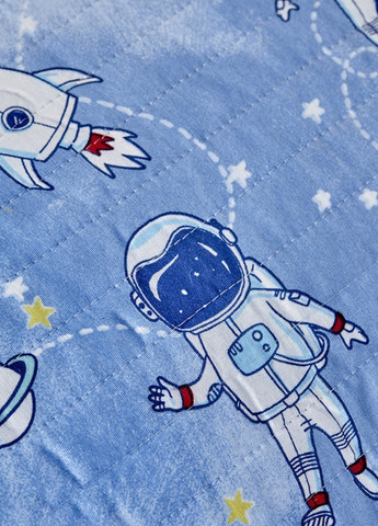 Покривало стьобане з наволочкою - Astronot lacivert синій підлітковий Karaca Home (258616440)