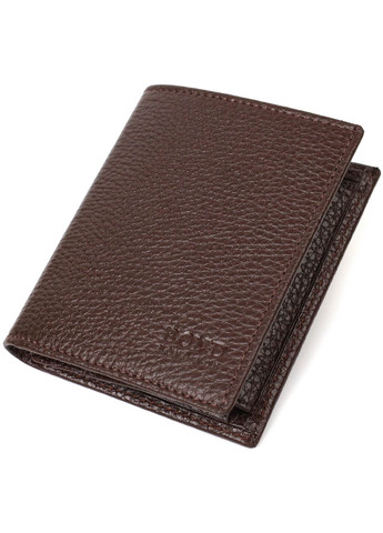 Стильный мужской бумажник небольшого размера из натуральной кожи 21993 Коричневый Bond (262157965)